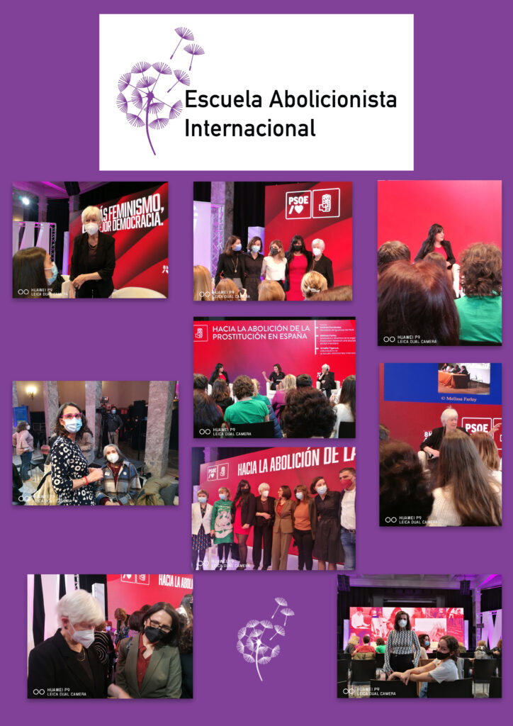 Asistentes a la conferencia hacia la abolición de la prostitución
