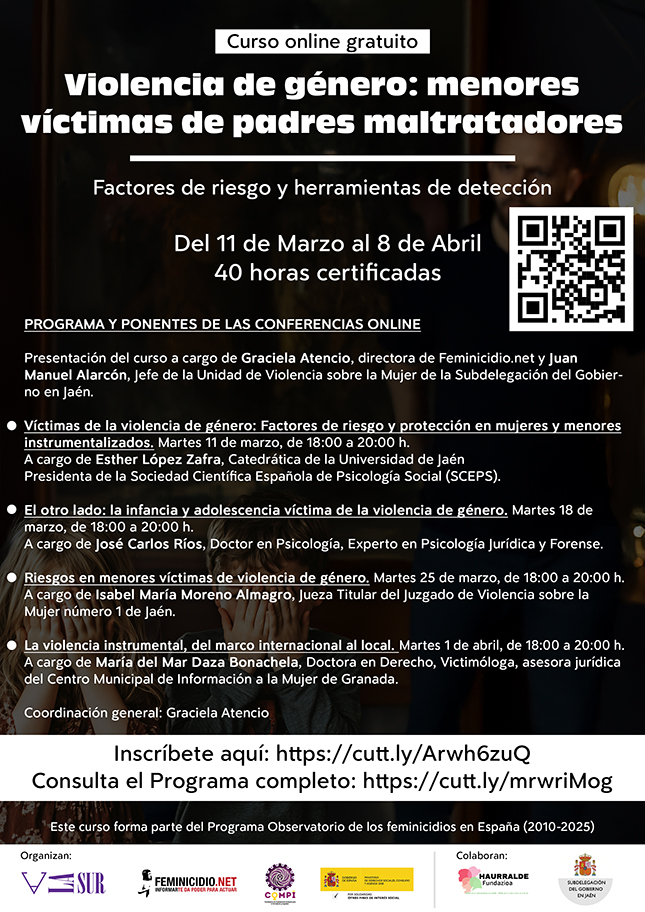 Curso Online Violencia de género: menores víctimas de padres maltratadores