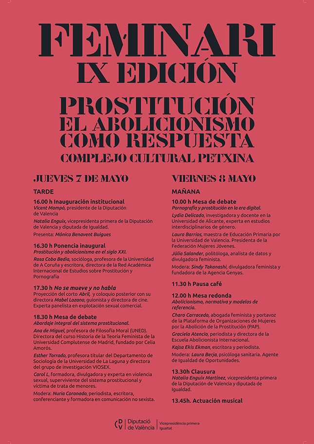 Cartel_A4_Seminari_Red IX Feminari de la Diputació de València