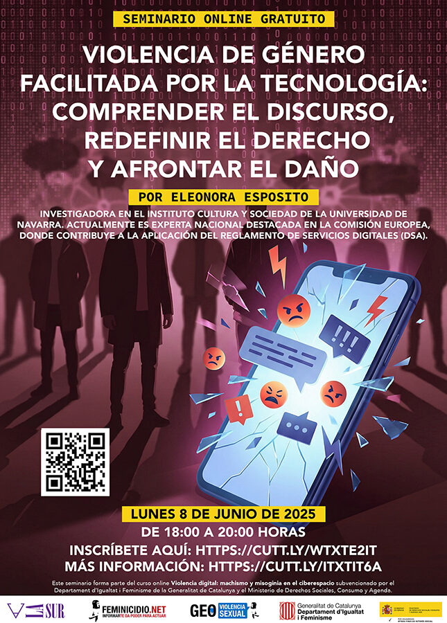 Seminario online violencia de género facilitada por la tecnología